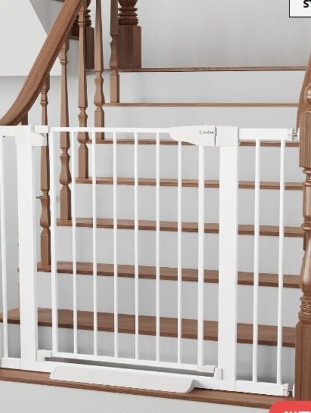 CUMBOR SAFETY GATE FOR KIDS AND PETS-29.7-40.6"-PRESSURE MNT-WHITE
